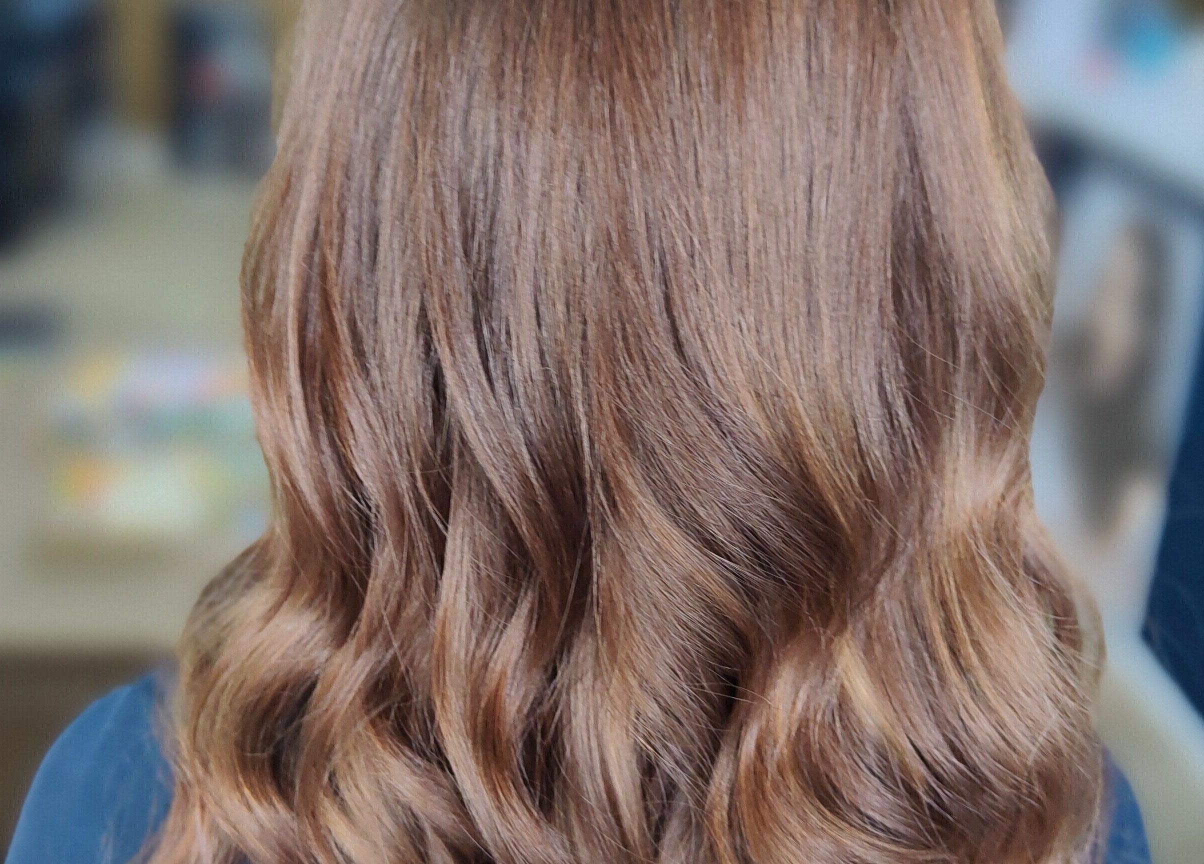 Beautiful wavy hair styled at Tress& Bloom Ystradgynlais, located in Ystradgynlais, Wales, GB.