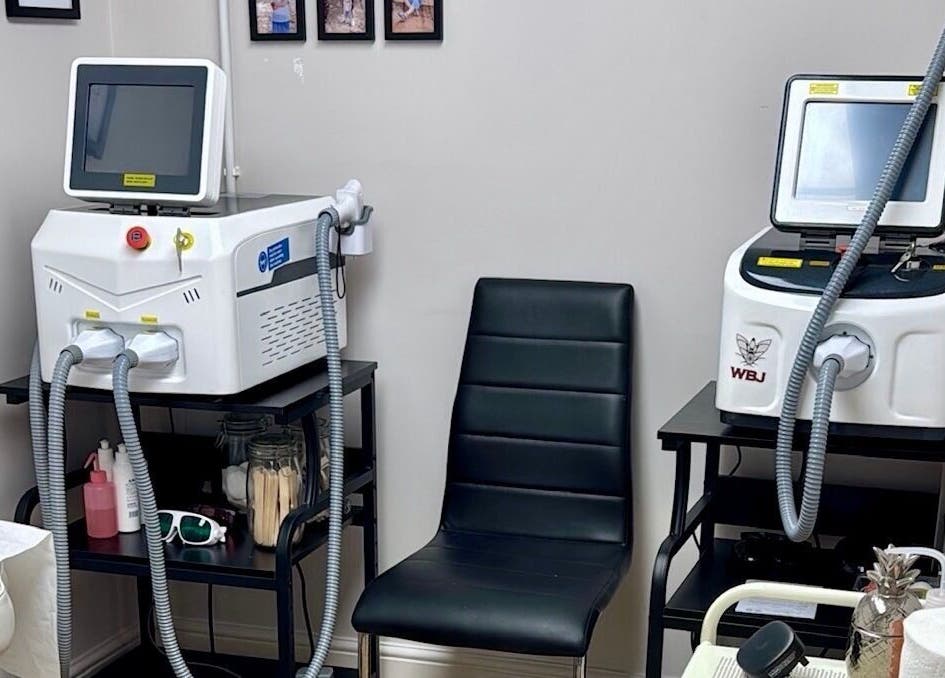 High-tech laser equipment room at ER Laser Clinic & Piercing, Wisbech, England, GB, ensuring precision treatments.