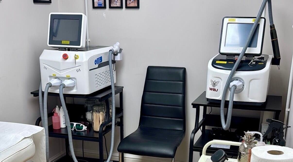 High-tech laser equipment room at ER Laser Clinic & Piercing, Wisbech, England, GB, ensuring precision treatments.