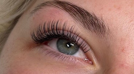 Close-up of expertly applied lashes at Mimi-Jo Beauty in Scarborough, England, GB.