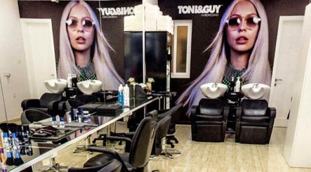 Modern salon interior at TONI&GUY Ibrag, Is-swieqi, MT with stylish decor and professional setup.