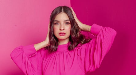 Woman in vibrant pink fashion at Tokyo Posh - Power Plant Mall, Rockwell Makati, Makati, Metro Manila, PH.