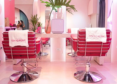 Luxurious red salon chairs at Tokyo Posh - The Podium Mall Ortigas Center, Mandaluyong, Metro Manila, PH.