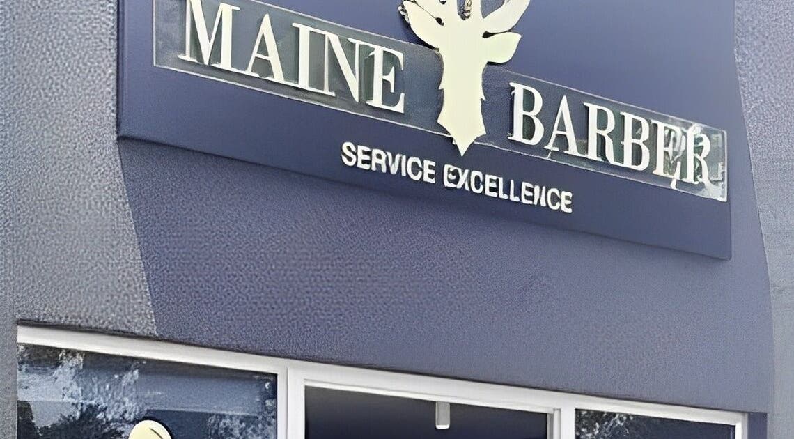 Maine Barber's elegant signage at Centurion, Gauteng, ZA. Showcases premium barber services.