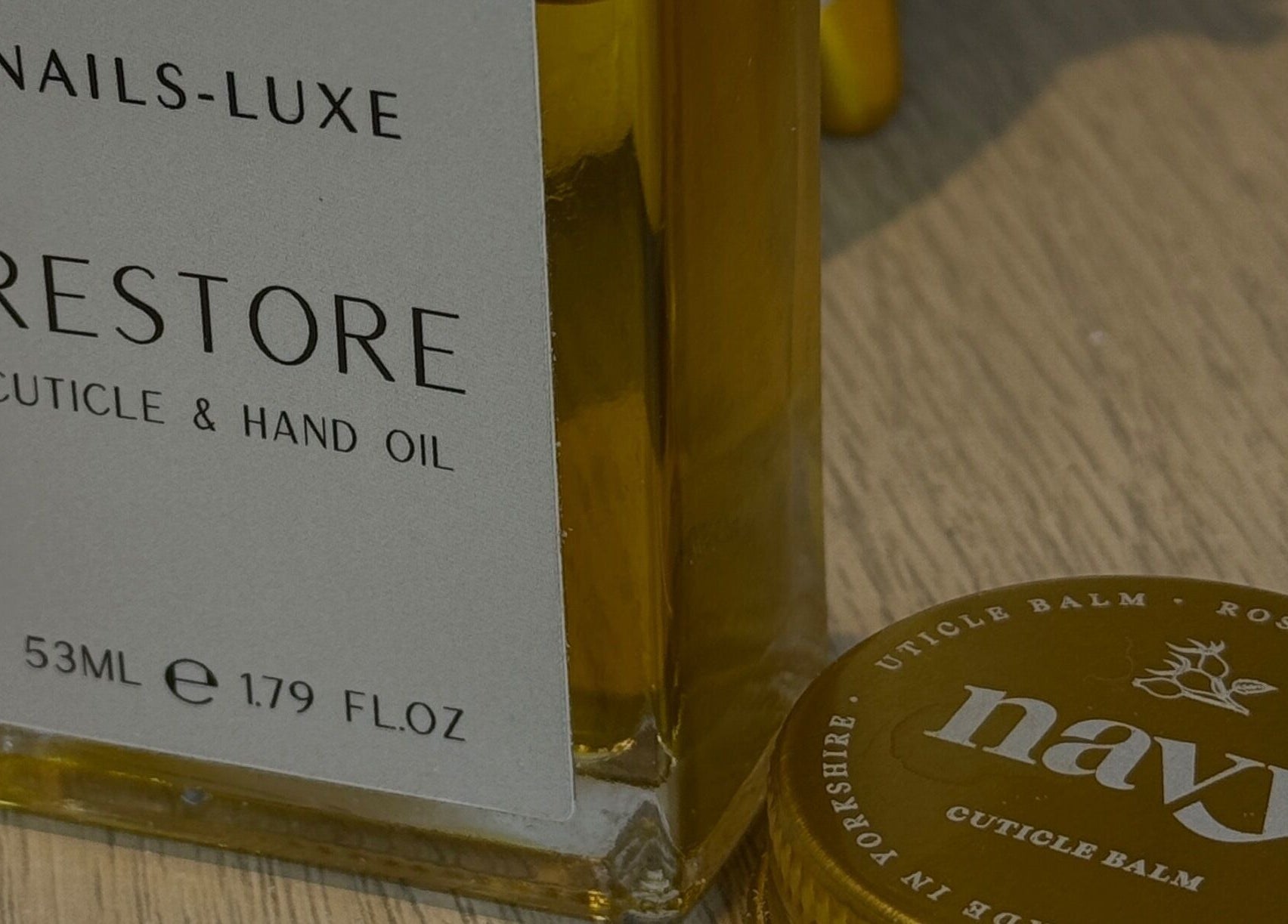 Nails-Luxe cuticle and hand oil at STELLO Beauty Bar, West Dunbartonshire, Scotland, GB. Essential for nail care.