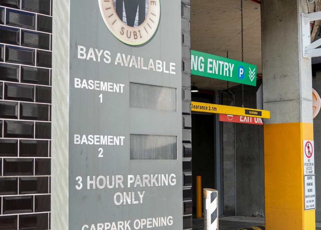 Entrance to parking at Living Acupuncture & Remedial Massage Subiaco, Subiaco, Western Australia, AU.