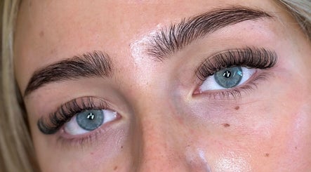Close-up of eye with lush lashes from The Lash Link, Hazel Grove, England, GB.
