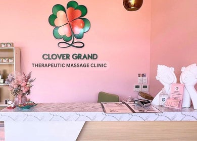 Reception at Clover Grand Therapeutic Massage Clinic, Forestville, New South Wales, AU with modern decor.