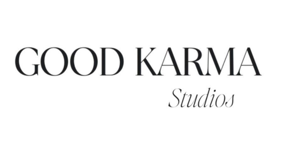 Good Karma Studios logo, Lower Sackville, Nova Scotia, CA. Elegant black text on white.