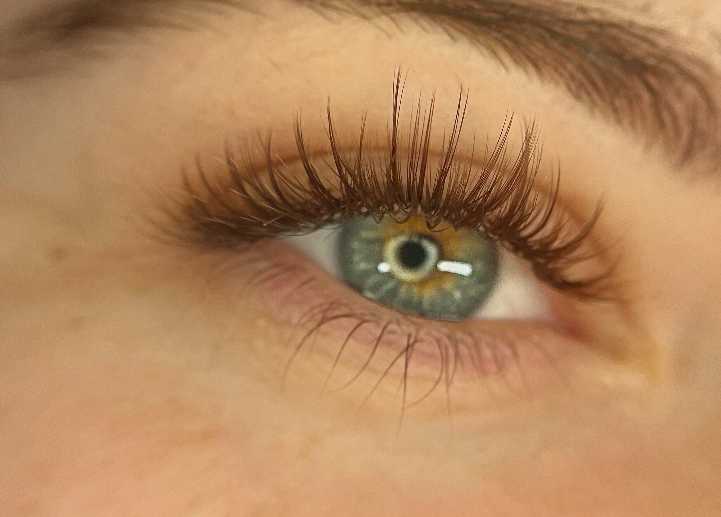 Close-up of styled lashes at Good Karma Studios, Lower Sackville, Nova Scotia, CA.