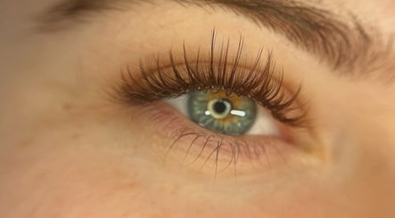 Close-up of styled lashes at Good Karma Studios, Lower Sackville, Nova Scotia, CA.