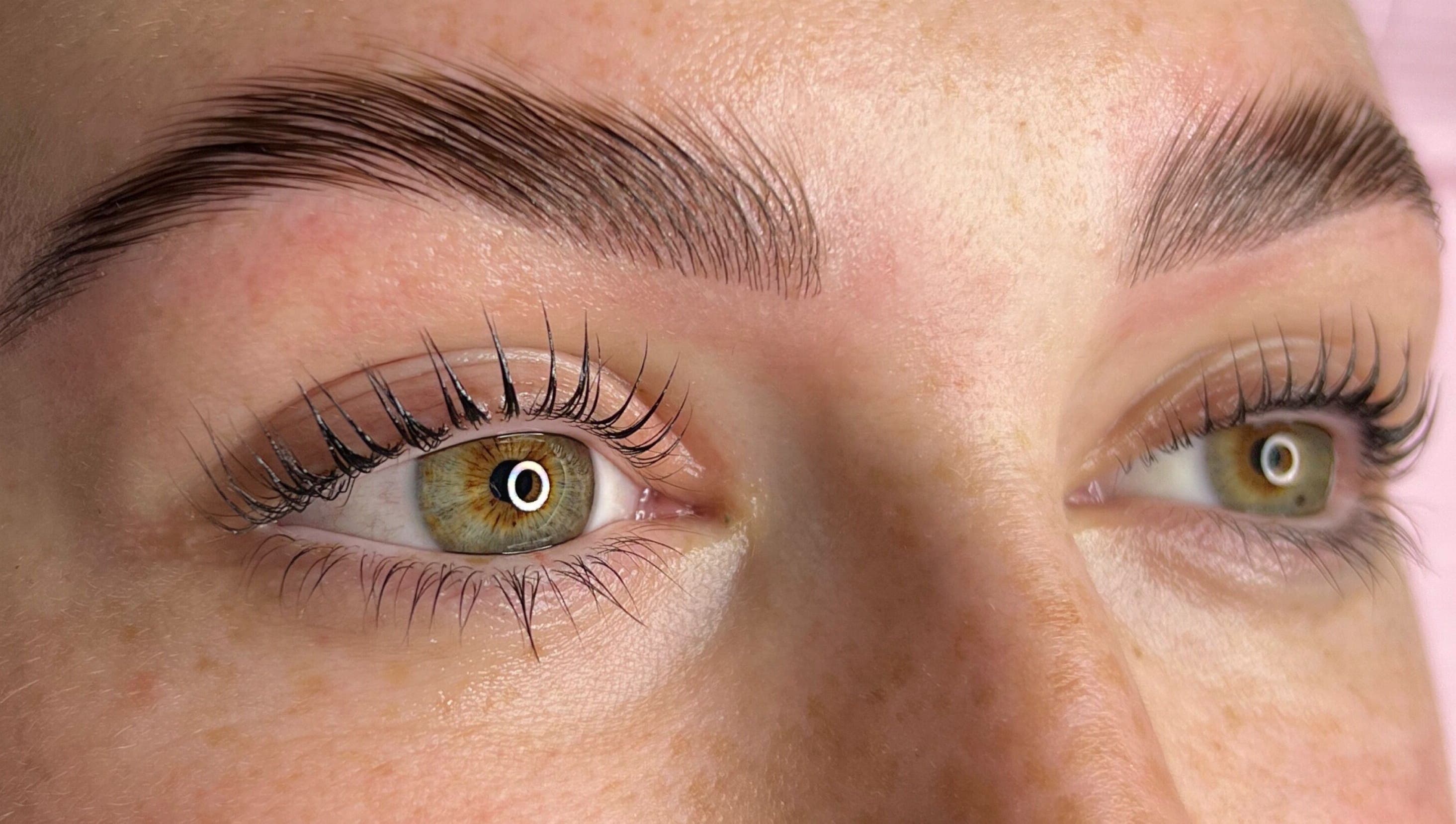 Close-up of expertly shaped brows at Bombshell Studio, Cape Town, Western Cape, ZA, showcasing beauty services.