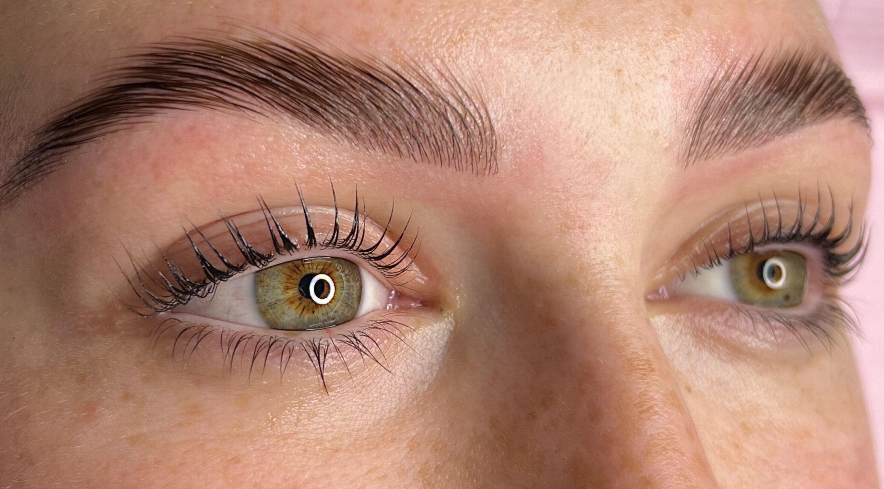 Close-up of expertly shaped brows at Bombshell Studio, Cape Town, Western Cape, ZA, showcasing beauty services.