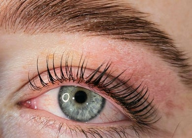 Close-up of eyelash extensions at Whisk Beauty, Blenheim, Marlborough, NZ.