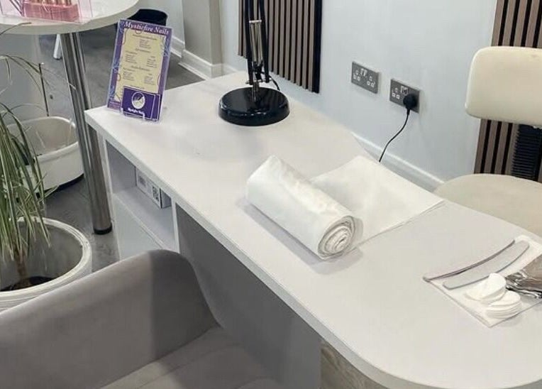 Stylish nail salon setup at House Of Serenity in Ferring, England, GB, showcasing modern elegance.