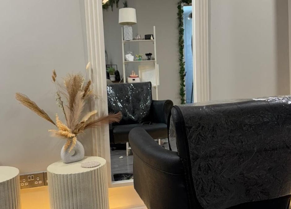 Elegant styling chair and decor at House Of Serenity, Ferring, England, GB, creating a tranquil atmosphere.