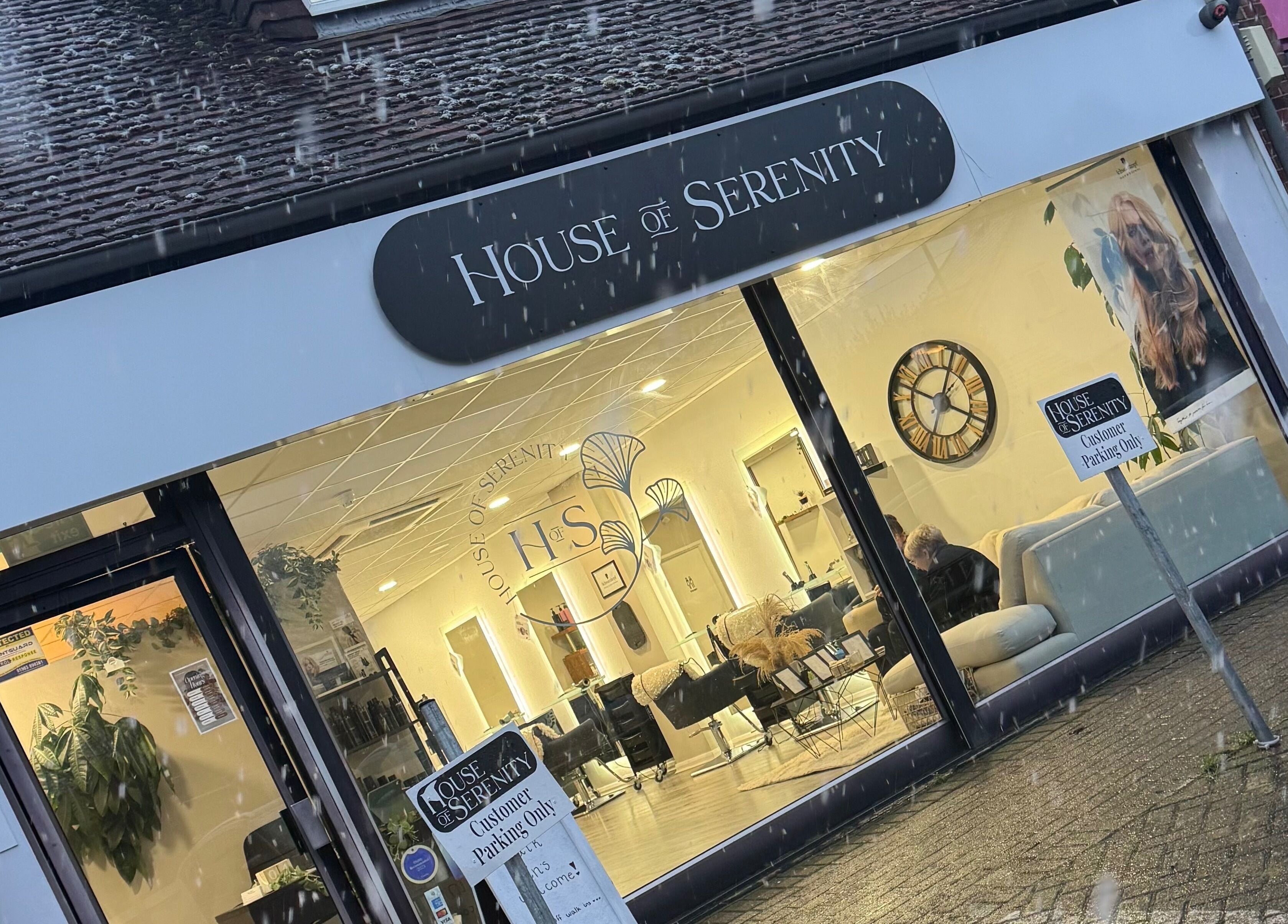 Front view of House Of Serenity in Ferring, England featuring elegant decor and a welcoming atmosphere.