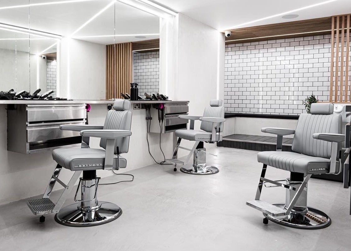 Modern salon interior at Move Salon Inchicore, Dublin, County Dublin, IE with sleek barber chairs and elegant design.