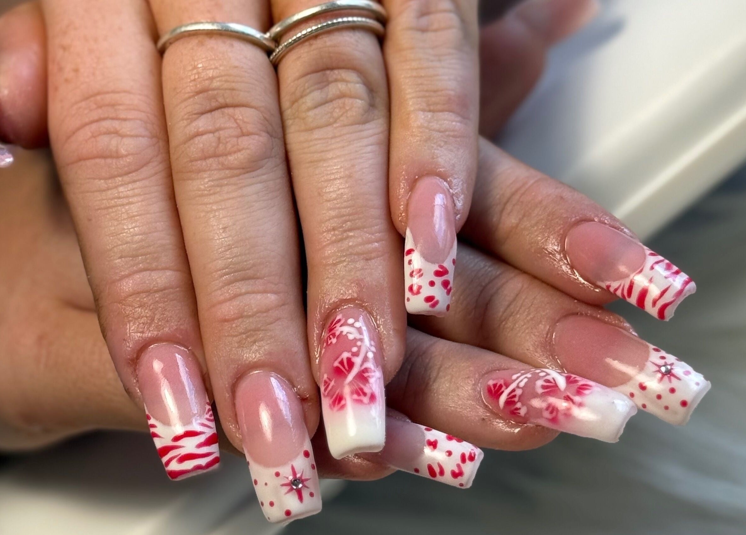 Festive nail art design at Elegance in Bloom Co., Ellenbrook, Western Australia, AU. Perfect for special occasions.