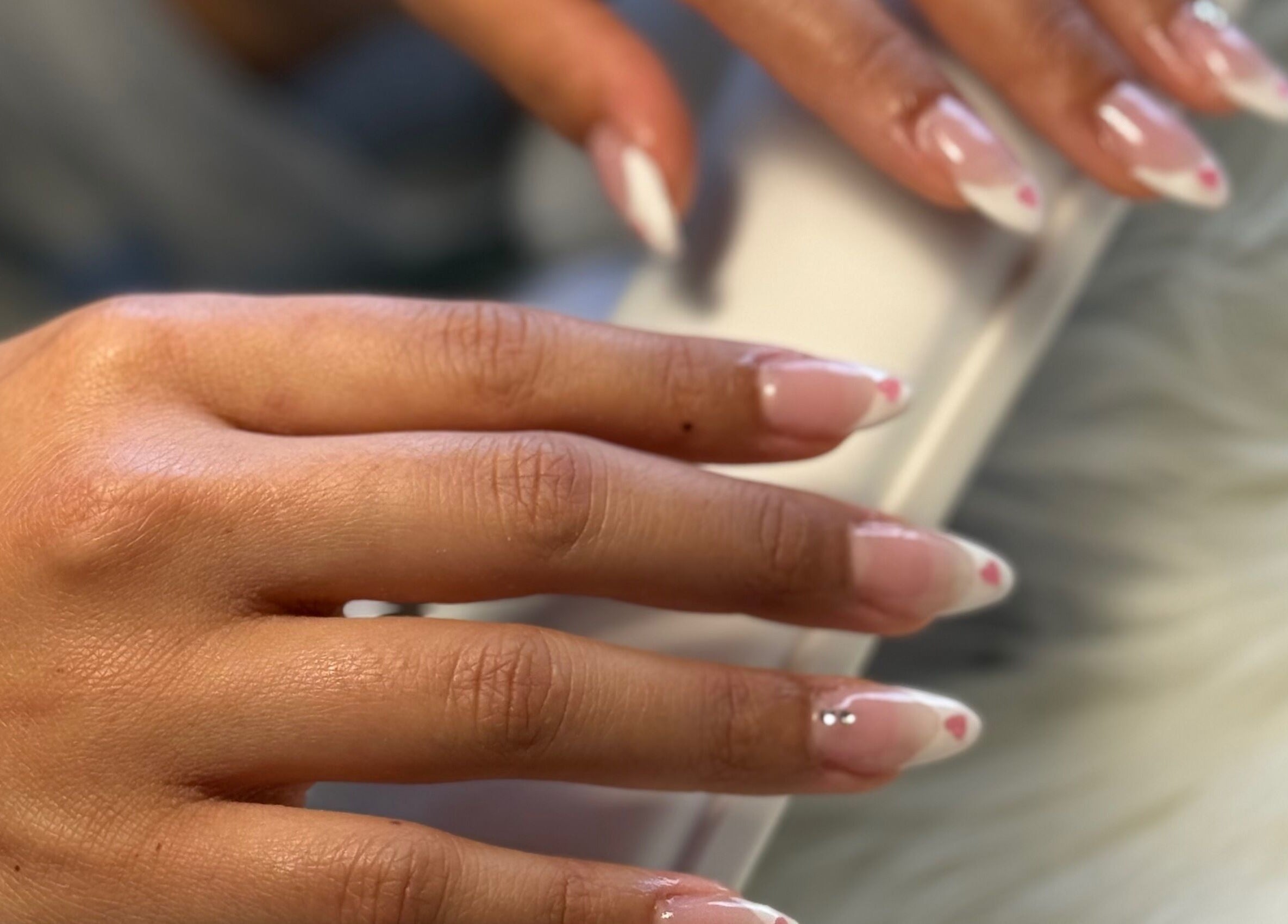 Stylish French manicure at Elegance in Bloom Co., Ellenbrook, Western Australia, AU. Perfectly crafted nails.