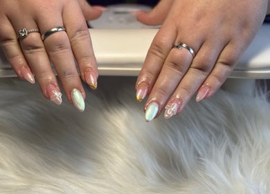 Elegant nail art at Elegance in Bloom Co. in Ellenbrook, Western Australia, AU enhances hands with exquisite designs.