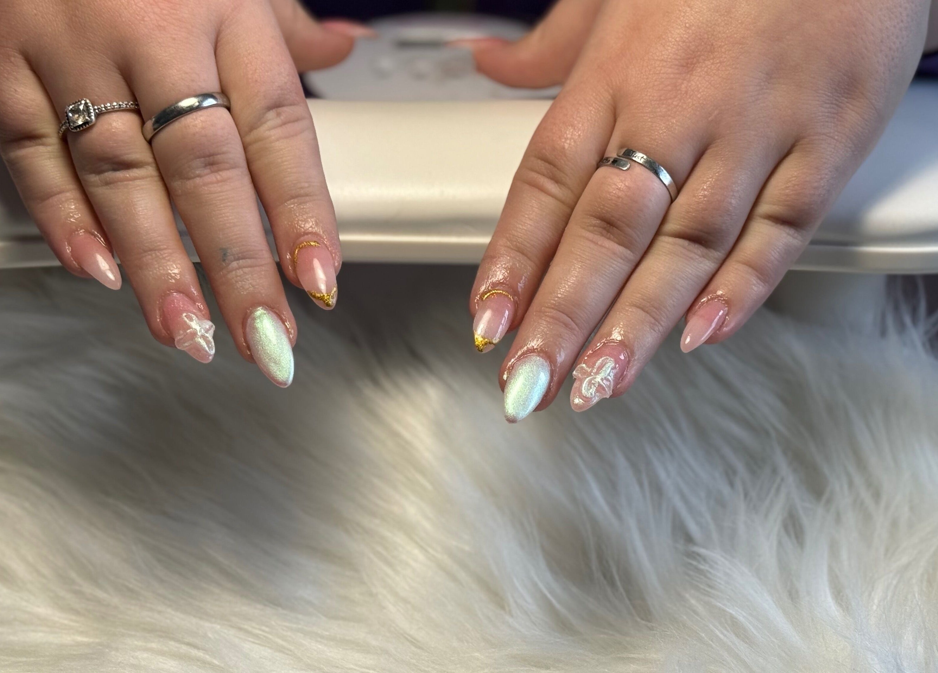 Elegant nail art at Elegance in Bloom Co. in Ellenbrook, Western Australia, AU enhances hands with exquisite designs.