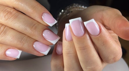 French manicure at Beauty Zone by YZ, Port Moody, British Columbia, CA with glossy pink and white tips.