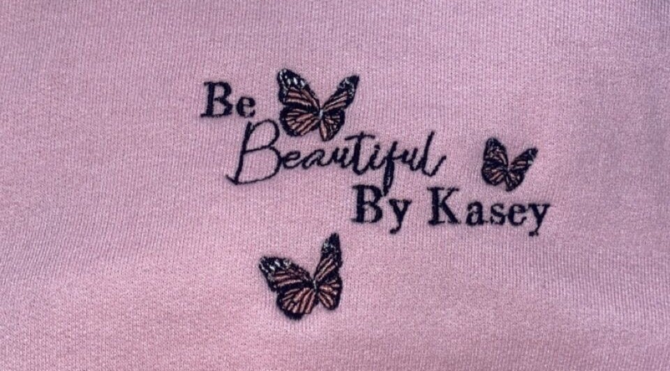 Logo of Be Beautiful by Kasey with butterflies, Contin, Scotland, GB.