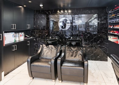 Luxurious salon chairs at Shique London in London, England, GB, enhancing the upscale spa ambiance.