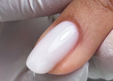 Close-up of a glossy, manicured nail at The Gellab, Wath Upon Dearne, England, GB.