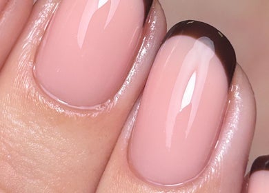 Elegant brown-tipped nails at Thegellab, Wath Upon Dearne, England, GB.