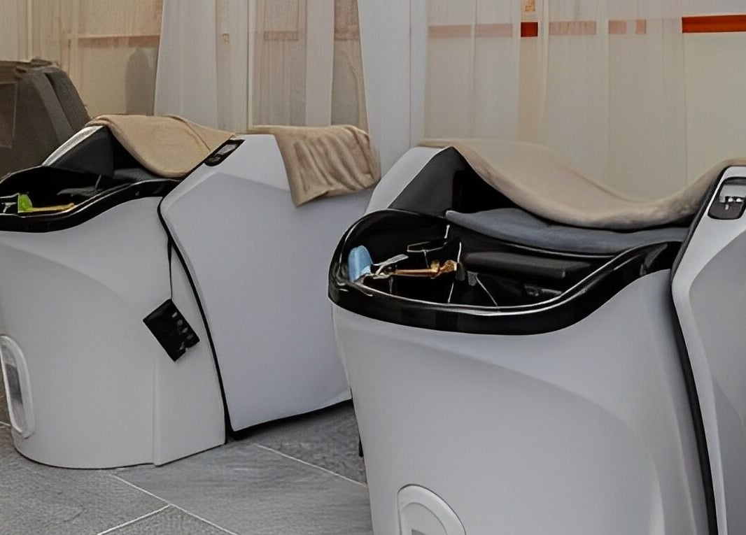 Luxurious treatment chairs at The Sense Head + Scalp Spa-South San Jose, San Jose, California, US.