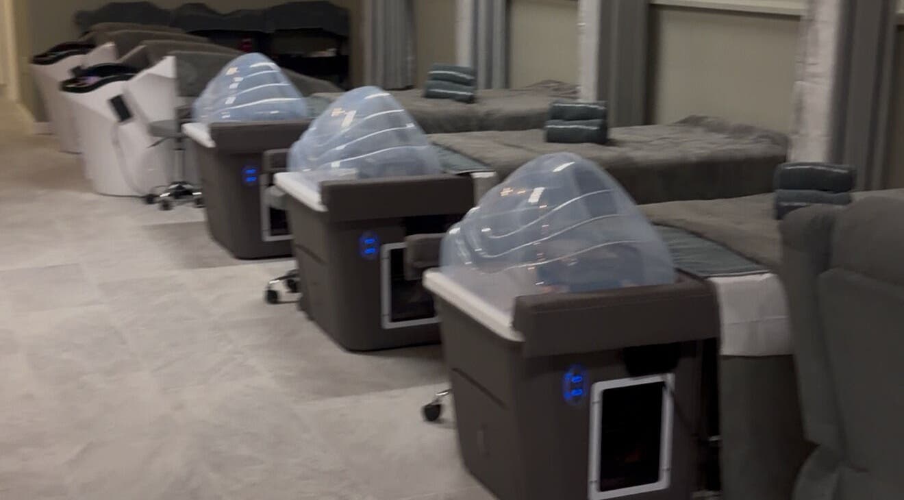 Luxurious spa chairs at The Sense Head + Scalp Spa- Fremont, Fremont, California, US