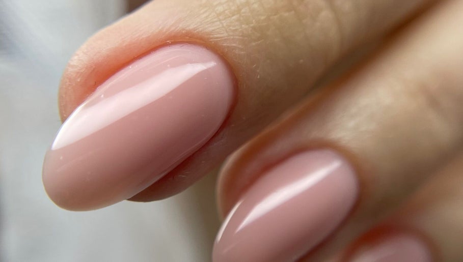 Close-up of manicured nails at n.15Studio in Addlestone, England, GB.