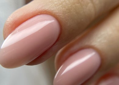 Close-up of manicured nails at n.15Studio in Addlestone, England, GB.