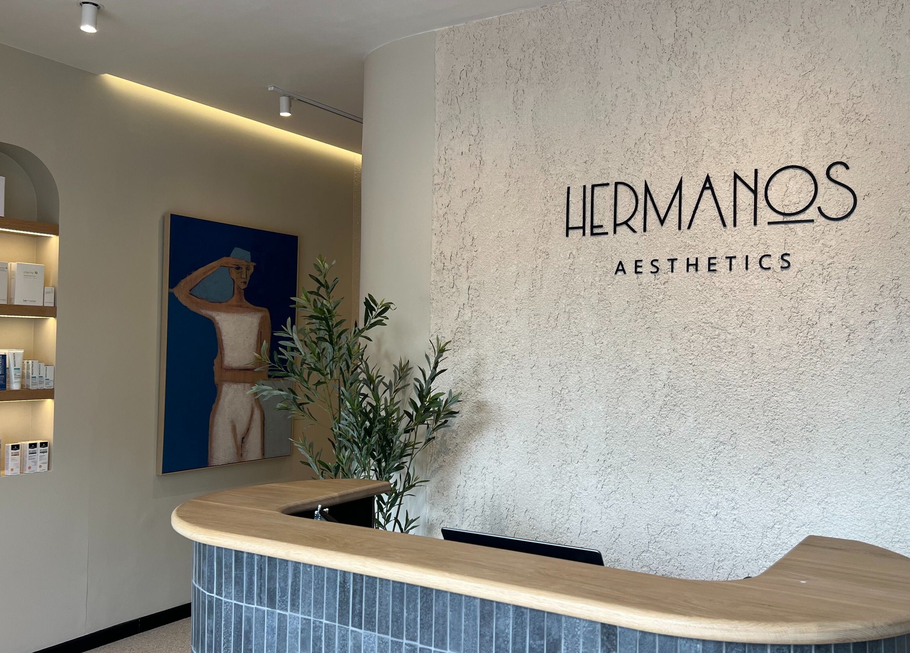 Hermanos Aesthetics reception in Cape Town, Western Cape, ZA with stylish decor and welcoming atmosphere.