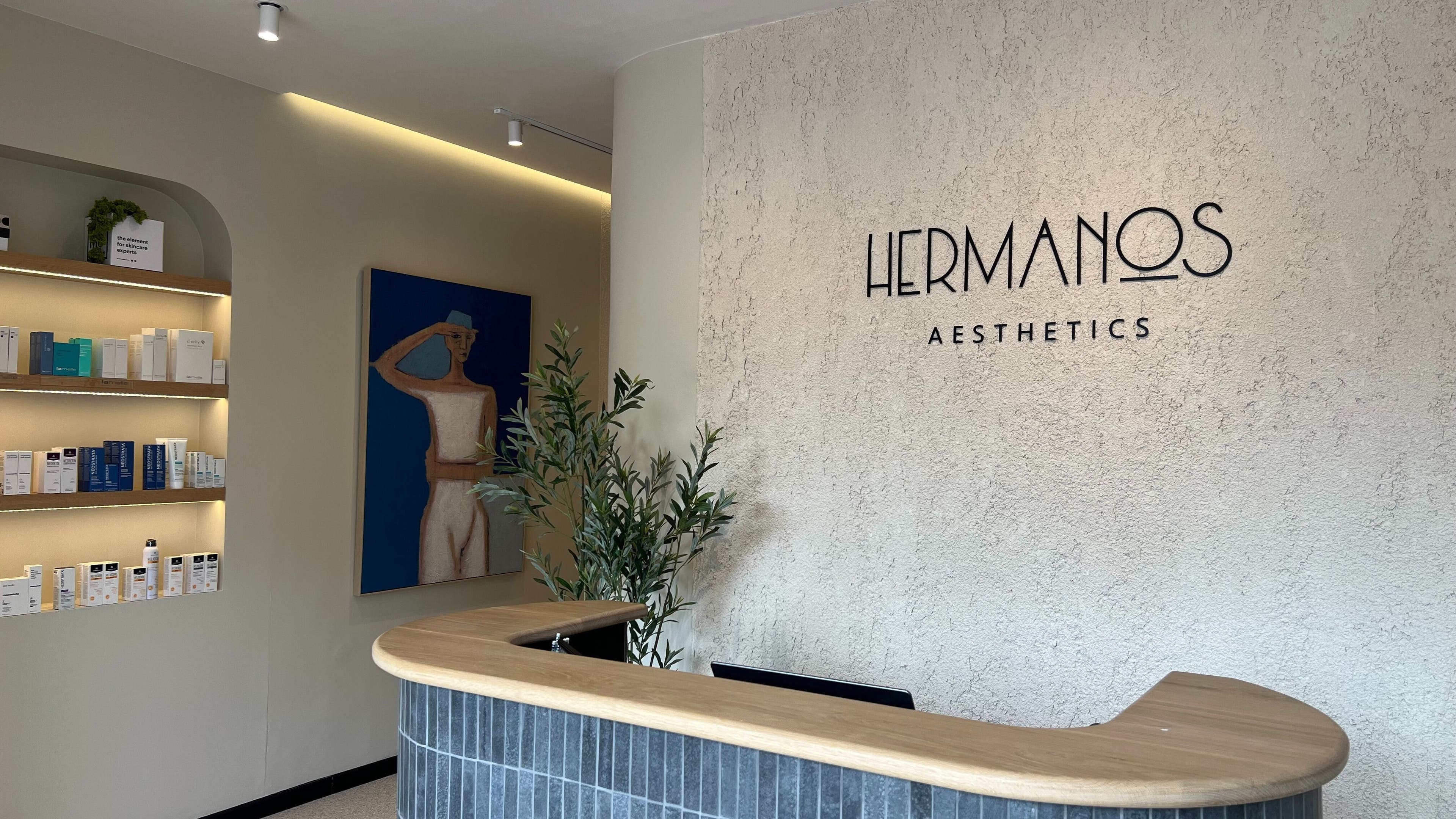 Hermanos Aesthetics reception in Cape Town, Western Cape, ZA with stylish decor and welcoming atmosphere.