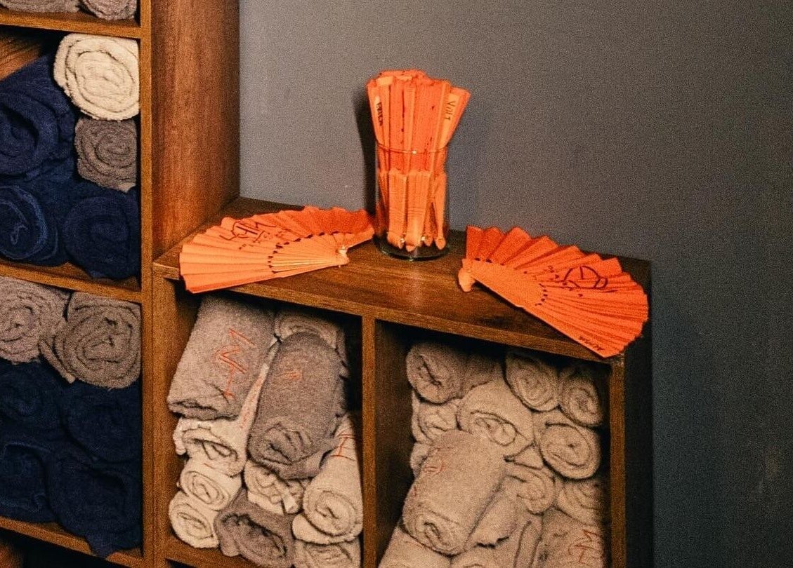 Hom Spa Cartagena's neatly arranged towels at Cartagena, Bolívar, CO create a serene and welcoming atmosphere.