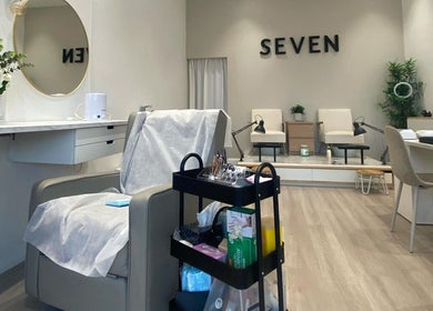 Modern salon interior at The Brow Design Co, Bentleigh East, Victoria, AU featuring relaxing chairs and stylish decor.