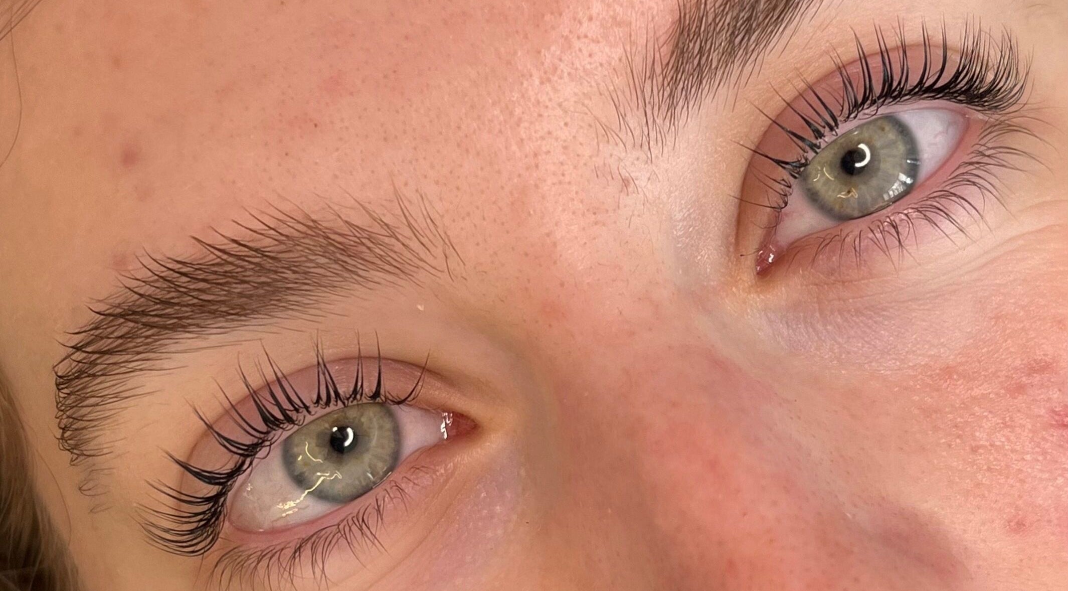 Perfectly groomed eyelashes at Sage Beauty Bar, Abbotsford, British Columbia, CA.