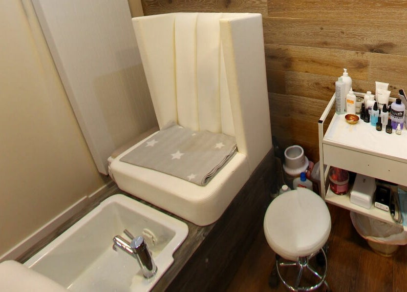 Relaxing pedicure area at All About You, Blairgowrie, Scotland, GB.