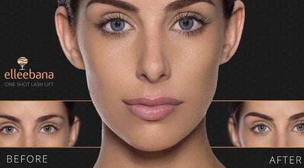 Lash lift before and after at True Colourz Beauty Salon, Maidstone, England, GB showcasing enhanced eyelashes.