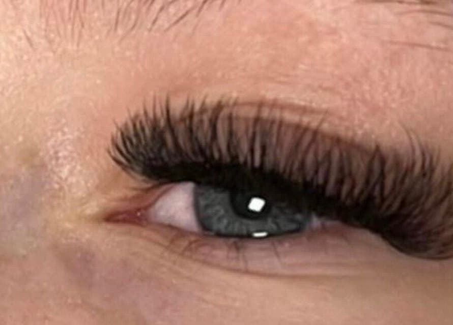 Close-up of eyelash extensions from Beauty In The Square, Kirkintilloch, Scotland, GB.