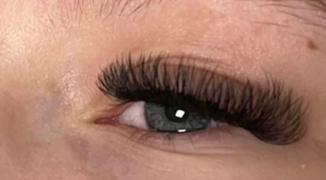 Close-up of eyelash extensions from Beauty In The Square, Kirkintilloch, Scotland, GB.