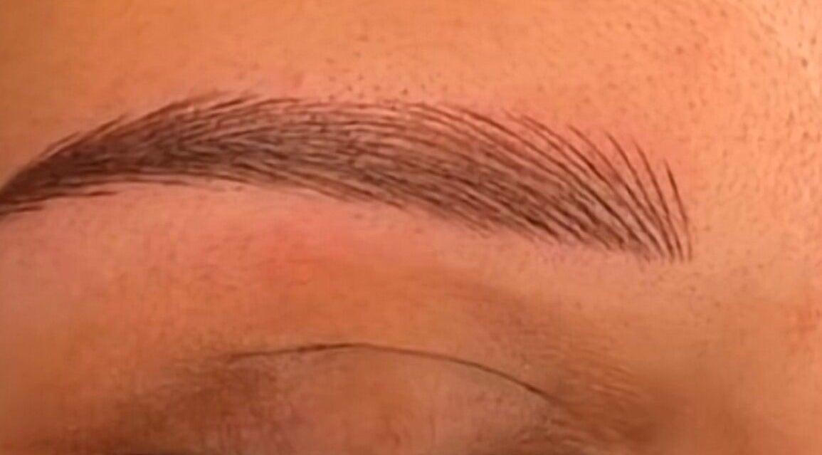 Perfectly groomed eyebrows at Wafaabeaty, New York, New York, US.