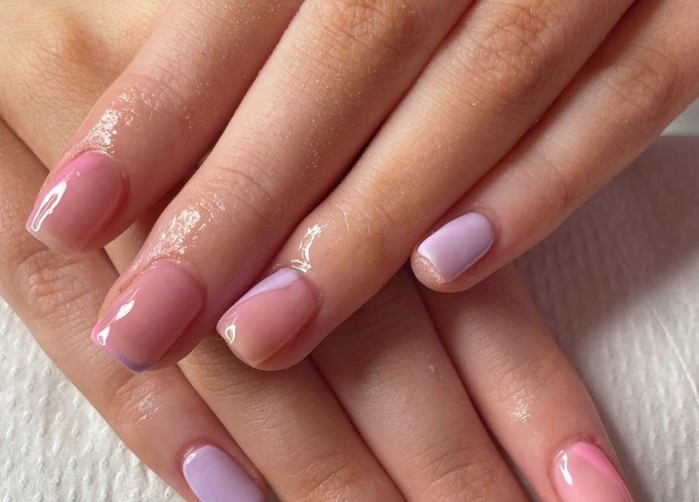 Pretty pastel manicured nails at RachB Beauty, located in Edenderry, County Offaly, IE.