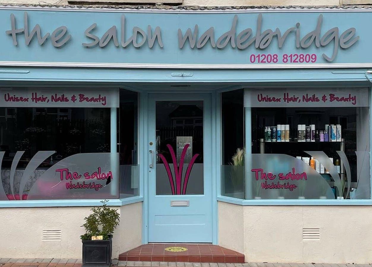 Front view of The Salon Wadebridge, featuring its stylish facade in Wadebridge, England, GB.