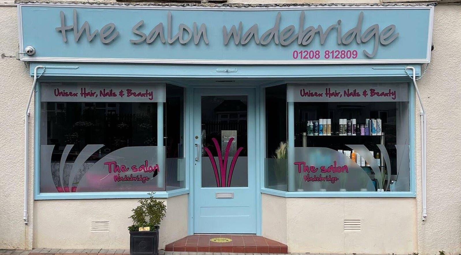 Front view of The Salon Wadebridge, featuring its stylish facade in Wadebridge, England, GB.
