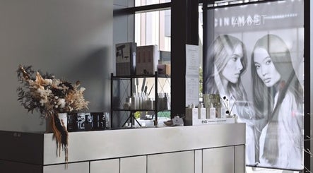 Elegant reception at Urban New Concept, Christchurch, Canterbury, NZ with stylish decor and beauty products.