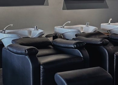 Luxurious salon chairs at Urban New Concept, Christchurch, Canterbury, NZ for ultimate relaxation.